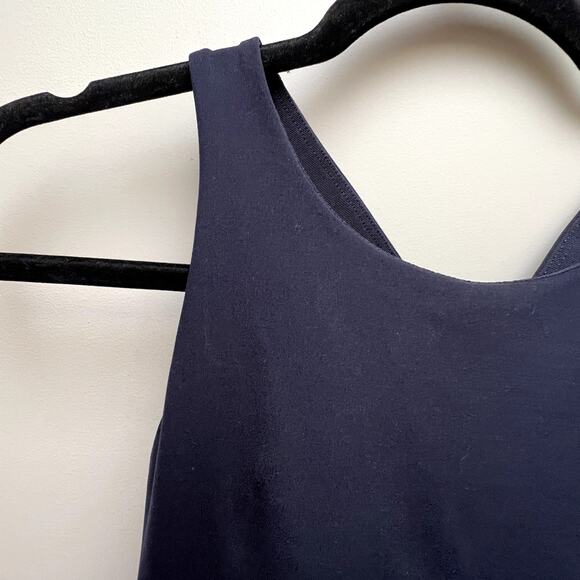 Adidas Navy Blue Criss Cross Straps Padded Sports Bra - Picture 3 of 6